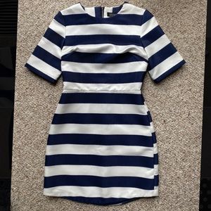 Black and white satin Topshop dress